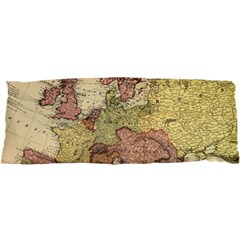 Retro Old Vintage Map Of Europe 25 x67  Body Pillow Case Dakimakura (two Sides)