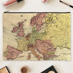 Retro Old Vintage Map Of Europe Cosmetic Bag (xxxl)