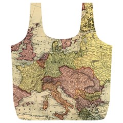 Retro Old Vintage Map Of Europe Full Print Recycle Bag (xl)