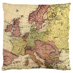 Retro Old Vintage Map Of Europe Standard Premium Plush Fleece Cushion Case (one Side)