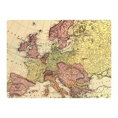 Retro Old Vintage Map Of Europe Two Sides Premium Plush Fleece Blanket (mini)