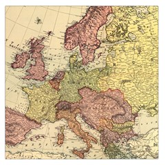 Retro Old Vintage Map Of Europe Square Satin Scarf (36  X 36 )