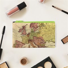 Retro Old Vintage Map Of Europe Cosmetic Bag (xs)