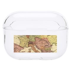 Retro Old Vintage Map Of Europe Hard Pc Airpods Pro Case