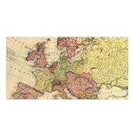 Retro Old Vintage Map Of Europe Satin Shawl 45  x 80  Front