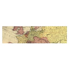 Retro Old Vintage Map Of Europe Oblong Satin Scarf (16  X 60 )