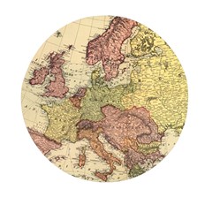 Retro Old Vintage Map Of Europe Mini Round Pill Box