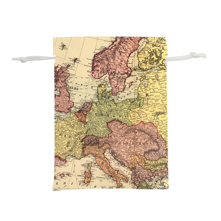 Retro Old Vintage Map Of Europe Lightweight Drawstring Pouch (M)