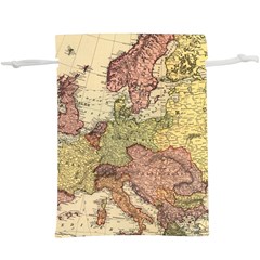 Retro Old Vintage Map Of Europe Lightweight Drawstring Pouch (xl)