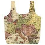 Retro Old Vintage Map Of Europe Full Print Recycle Bag (XXL) Back