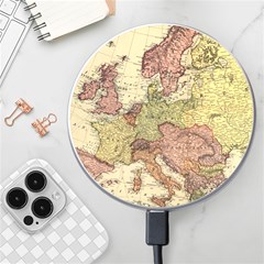 Retro Old Vintage Map Of Europe Wireless Fast Charger(white)