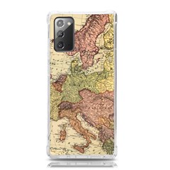 Retro Old Vintage Map Of Europe Samsung Galaxy Note 20 Tpu Uv Case