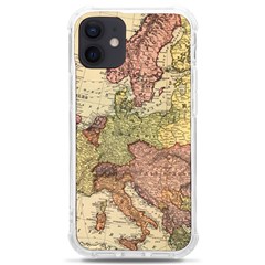 Retro Old Vintage Map Of Europe Iphone 12 Mini Tpu Uv Print Case	