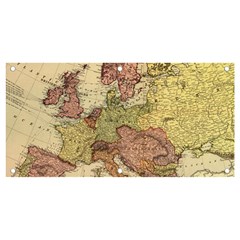 Retro Old Vintage Map Of Europe Banner And Sign 4  X 2 