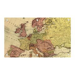 Retro Old Vintage Map Of Europe Banner And Sign 5  X 3 