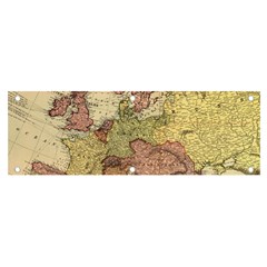 Retro Old Vintage Map Of Europe Banner And Sign 6  X 2 