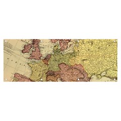 Retro Old Vintage Map Of Europe Banner And Sign 8  X 3 