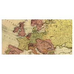 Retro Old Vintage Map Of Europe Banner And Sign 8  X 4 