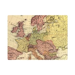 Retro Old Vintage Map Of Europe Premium Plush Fleece Blanket (mini)