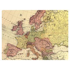 Retro Old Vintage Map Of Europe Two Sides Premium Plush Fleece Blanket (baby Size)