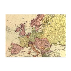 Retro Old Vintage Map Of Europe Crystal Sticker (a4)