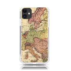 Retro Old Vintage Map Of Europe Iphone 11 Tpu Uv Print Case