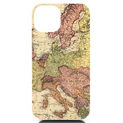 Retro Old Vintage Map Of Europe Iphone 14 Black Uv Print Pc Hardshell Case