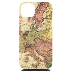 Retro Old Vintage Map Of Europe Iphone 14 Plus Black Uv Print Pc Hardshell Case