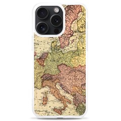 Retro Old Vintage Map Of Europe Iphone 15 Pro Max Tpu Uv Print Case