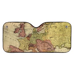 Retro Old Vintage Map Of Europe Car Windshield Sunshade