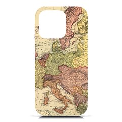 Retro Old Vintage Map Of Europe Iphone 16 Pro Black Uv Print Pc Hardshell Case