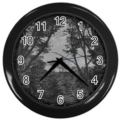 Patagonia Forest, Nahuel Huapi National Park, Rio Negro, Argentina Wall Clock (black)