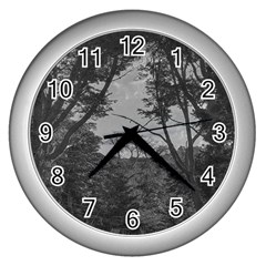 Patagonia Forest, Nahuel Huapi National Park, Rio Negro, Argentina Wall Clock (silver)