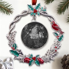 Patagonia Forest, Nahuel Huapi National Park, Rio Negro, Argentina Metal X mas Wreath Holly Leaf Ornament