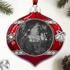 Patagonia Forest, Nahuel Huapi National Park, Rio Negro, Argentina Metal Snowflake And Bell Red Ornament