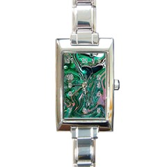 Malachite  Rectangle Italian Charm Watch