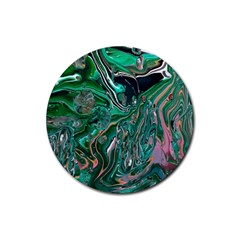 Malachite  Rubber Coaster (round)