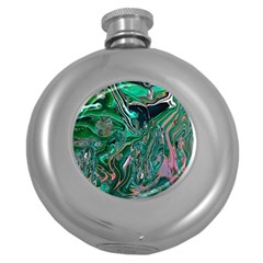 Malachite  Round Hip Flask (5 Oz)