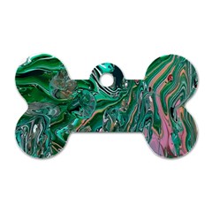 Malachite  Dog Tag Bone (one Side)