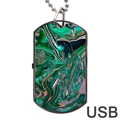 Malachite  Dog Tag Usb Flash (one Side)