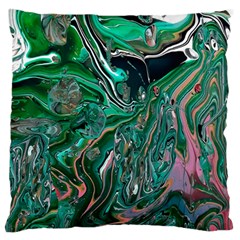 Malachite  Large Premium Plush Fleece Cushion Case (one Side)