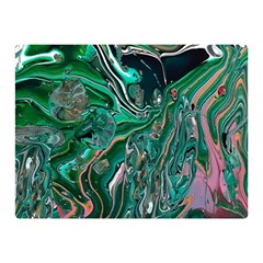 Malachite  Two Sides Premium Plush Fleece Blanket (mini) by kaleidomarblingart