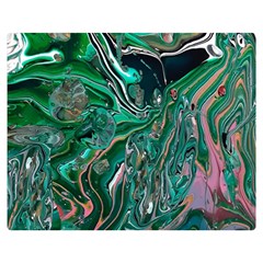 Malachite  Two Sides Premium Plush Fleece Blanket (teen Size) by kaleidomarblingart