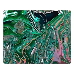 Malachite  Two Sides Premium Plush Fleece Blanket (large) by kaleidomarblingart