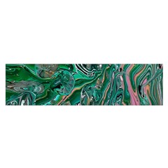 Malachite  Oblong Satin Scarf (16  X 60 ) by kaleidomarblingart