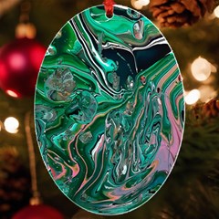 Malachite  Uv Print Acrylic Ornament Oval