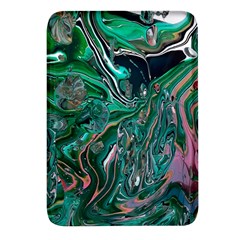 Malachite  Rectangular Glass Fridge Magnet (4 Pack) by kaleidomarblingart