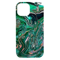 Malachite  Iphone 15 Black Uv Print Pc Hardshell Case by kaleidomarblingart