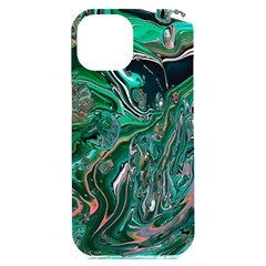 Malachite  Iphone 15 Plus Black Uv Print Pc Hardshell Case by kaleidomarblingart