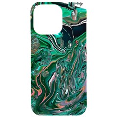 Malachite  Iphone 15 Pro Max Black Uv Print Pc Hardshell Case by kaleidomarblingart